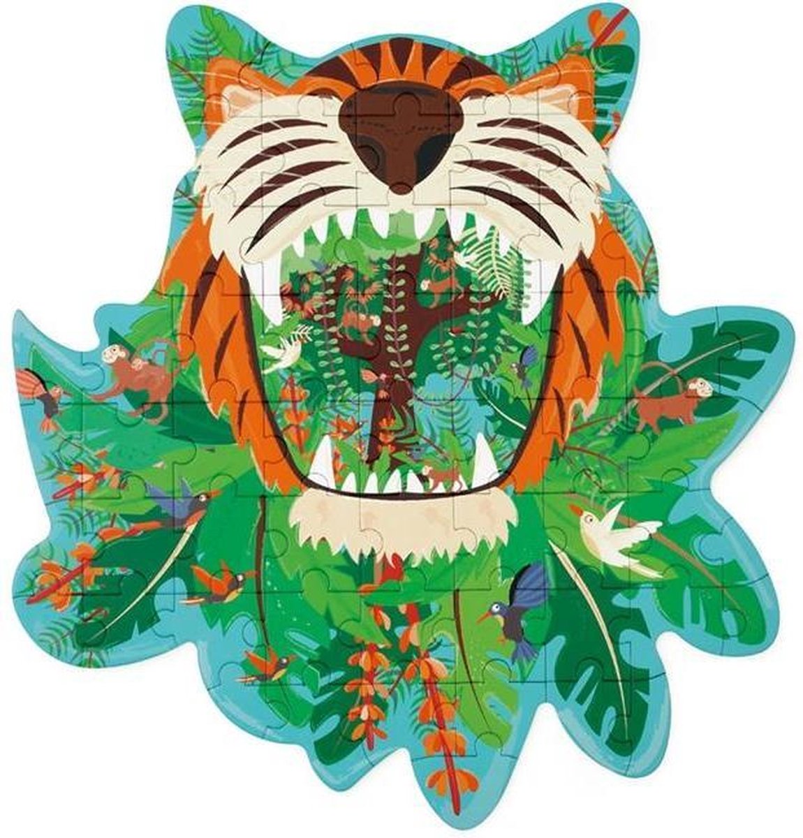 Tijger - Contour puzzel 59 stukken