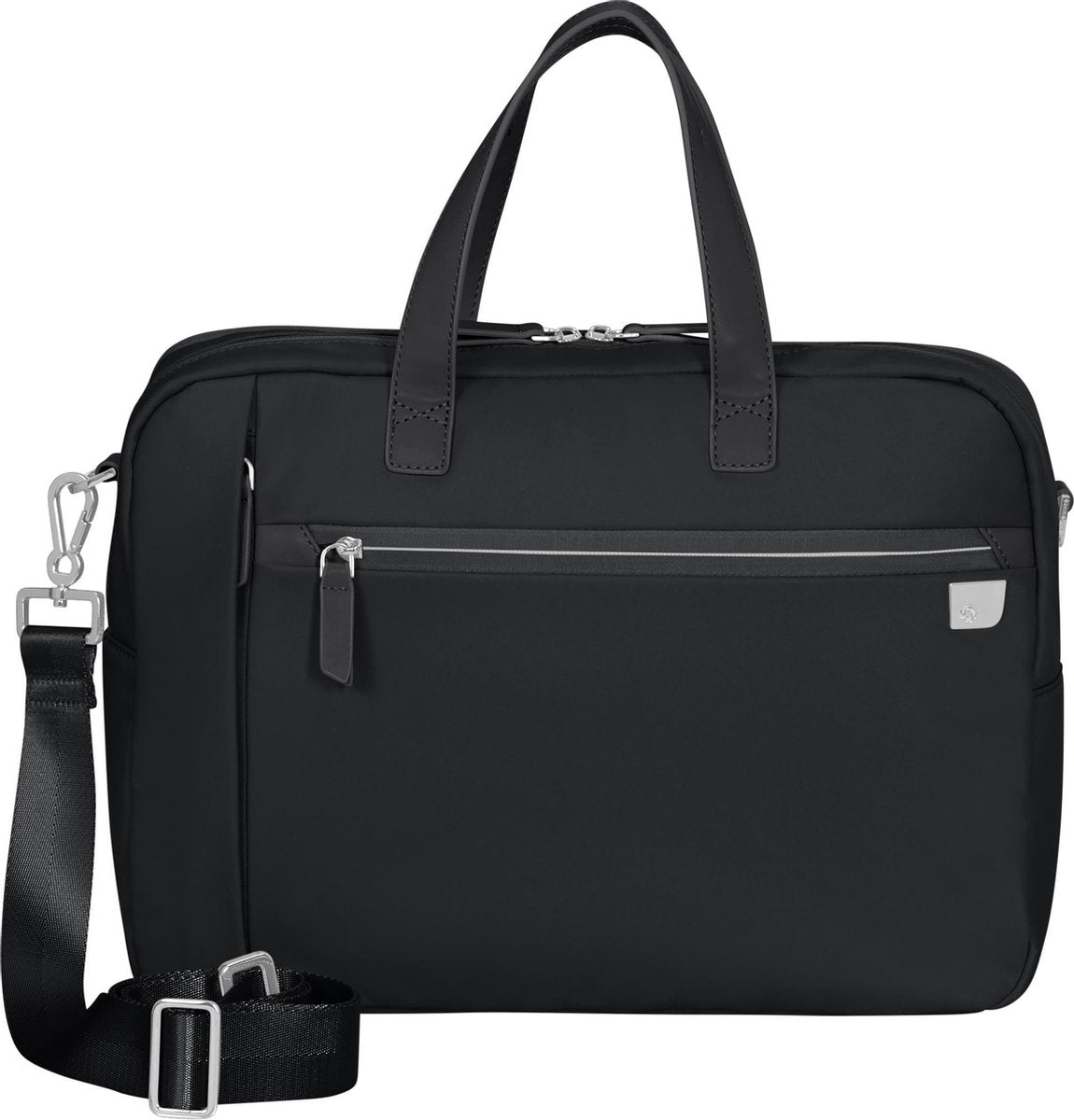 "Samsonite Laptopschoudertas - Eco Wave Bailhandle 15.6"" 2 Comp Black"