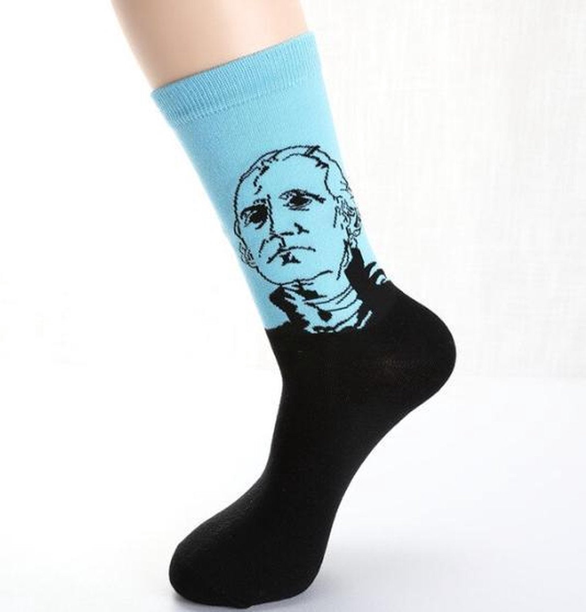 Fun sokken 'George Washington' blauw (91057)