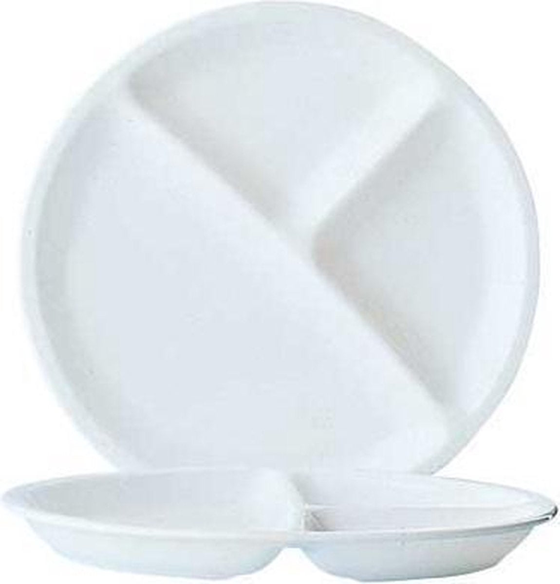 Restaurant Uni Bord met 3 vakken - Gourmetbord - Dinerbord - Ø 25