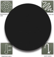 4 ronde BBQ grill matten - maat 24 cm - set van 4 -  inclusief gratis bak kwast - grill mat - teflon - ronde grill mat - vis op de BBQ - BBQ mat rond