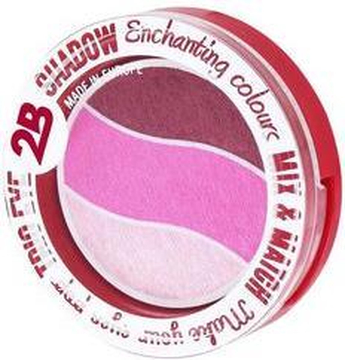 2B-Trio eye shadow Enchanting colours03 light-medium -dark pink