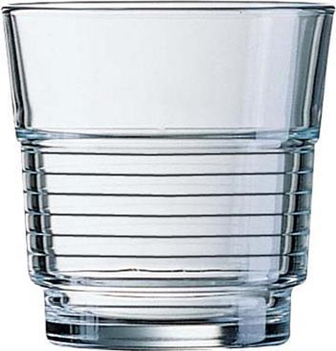 6x Stuks stapelbare drinkglazen/waterglazen transparant 200 ml - Glazen - Drinkglas/waterglas/sapglas