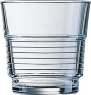 6x Stuks stapelbare drinkglazen/waterglazen transparant 200 ml - Glazen - Drinkglas/waterglas/sapglas