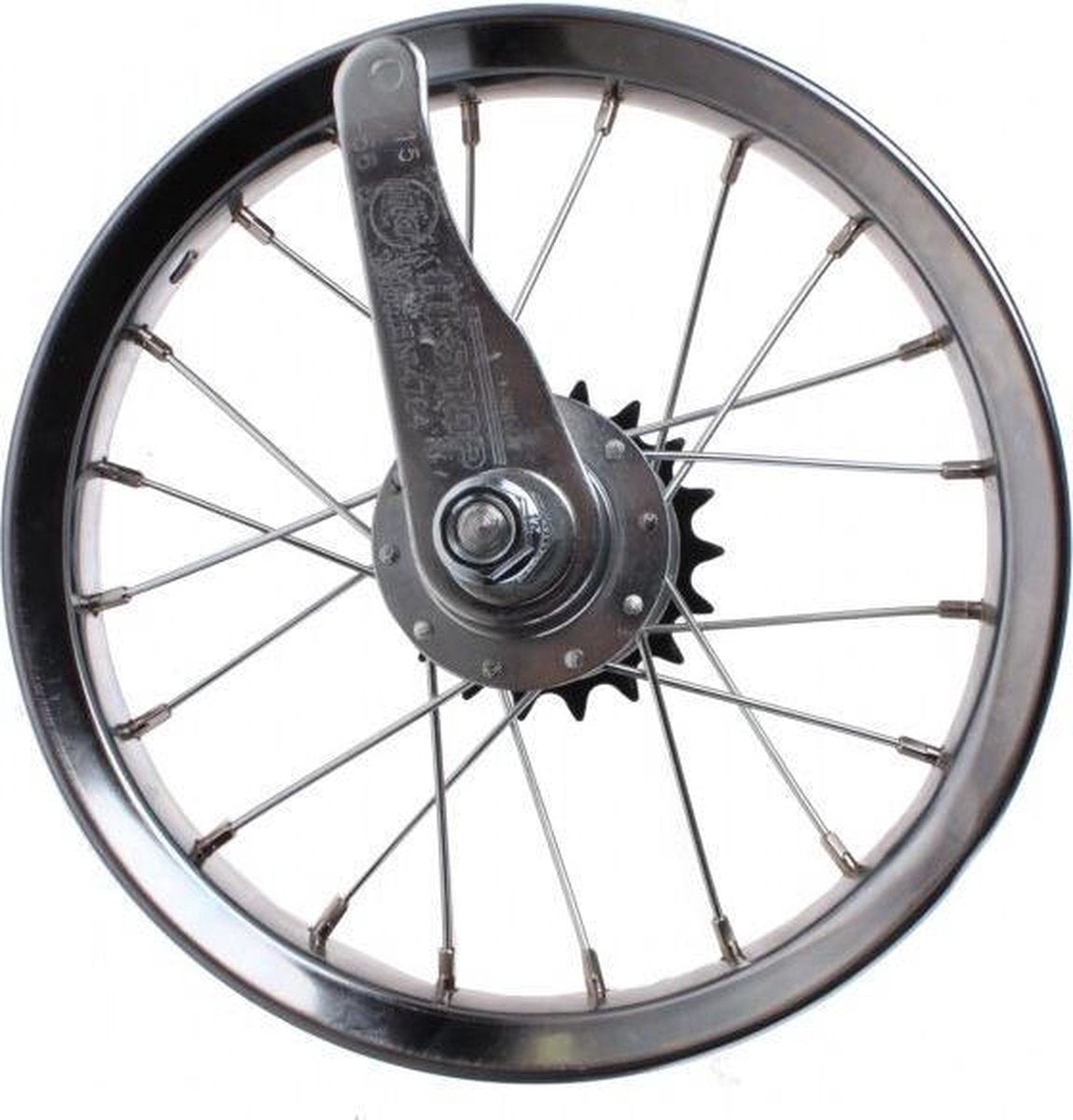 Hzb achterwiel staal 12 inch etrto 203 remnaaf vaste as