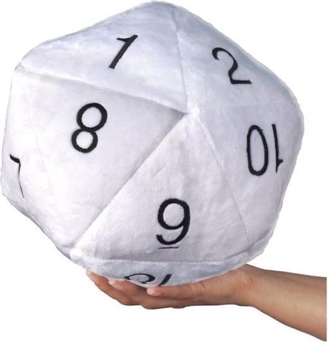 Asmodee Jumbo D20 Plushe Dobbeslteen - Wit