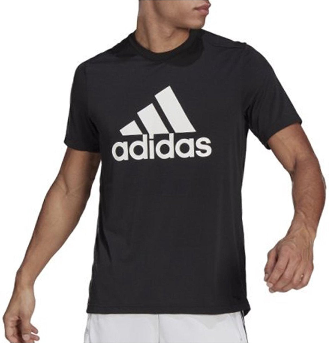 adidas Sportshirt - Maat M  - Mannen - zwart/wit