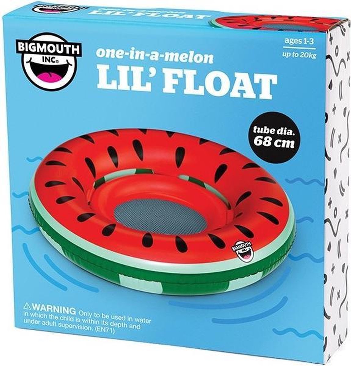 Bigmouth Lil' Float Opblaasbare Watermeloen One-in-a-Melon 68cm