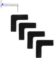 FSW-Products - 4 Stuks - Siliconen Tafel Hoekbeschermers Set - Zwart - Tafelhoek Beschermers - Beschermhoeken - Veiligheid Baby Peuter en Kind - Zelfklevende tafelhoek beschermers - Tafelhoekjes bescherming - Kinderbeveiliging