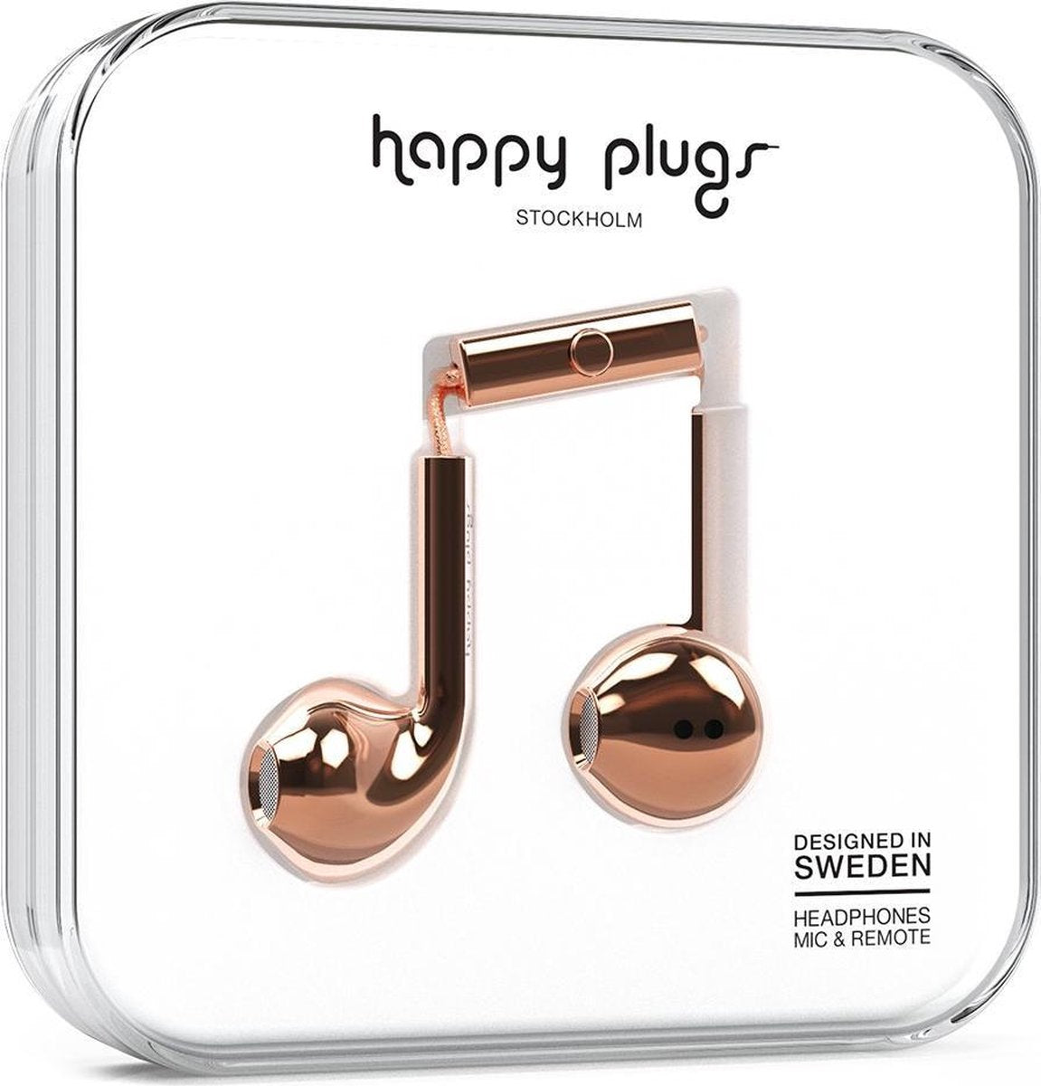 Happy Plugs Earbud Plus - In-ear oordopjes - Roze Goud