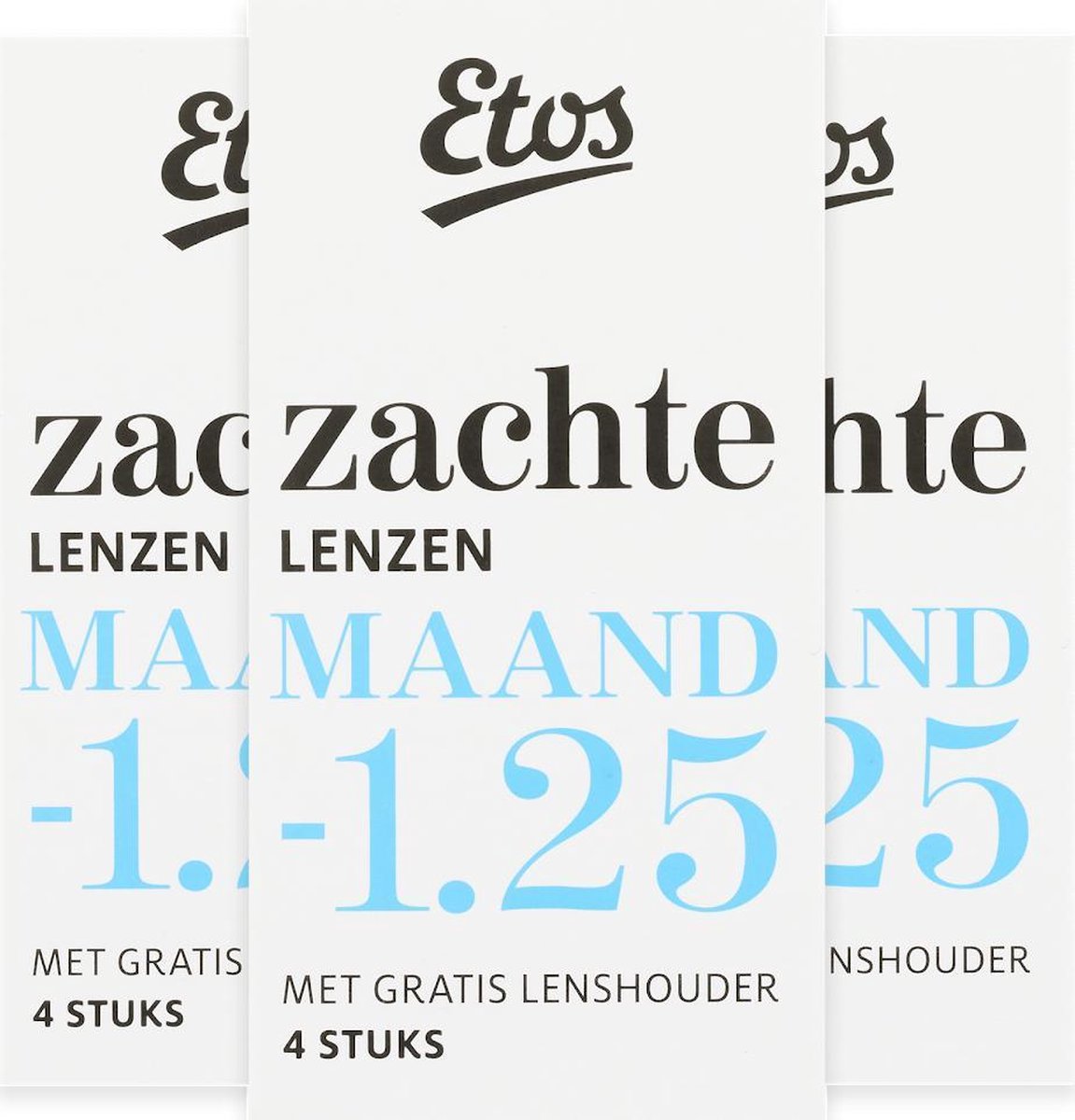Etos Zachte Maandlenzen -1.25 - 3x4 stuks