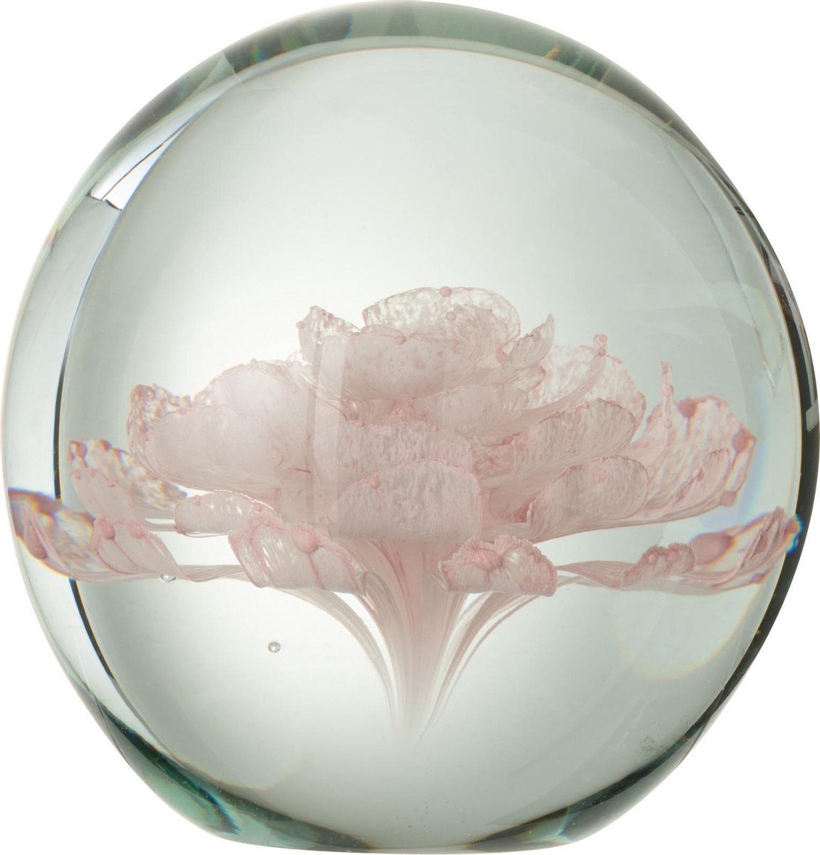 J-Line Presse Papier Roos Glas Roze Large