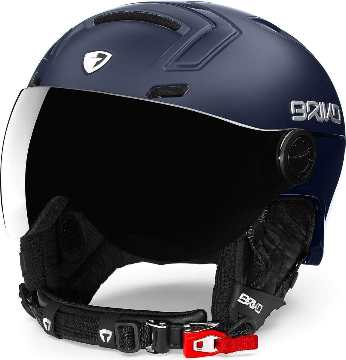 Briko Stromboli Visor Photo Ski helmet MATT SHINY DARK BLUE - Maat XL