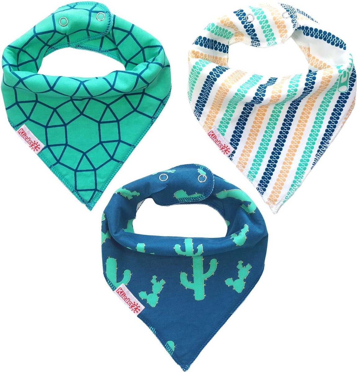 Slabbetjes baby jongens | Bandana kwijl slab | 3 stuks slabbers BB04b