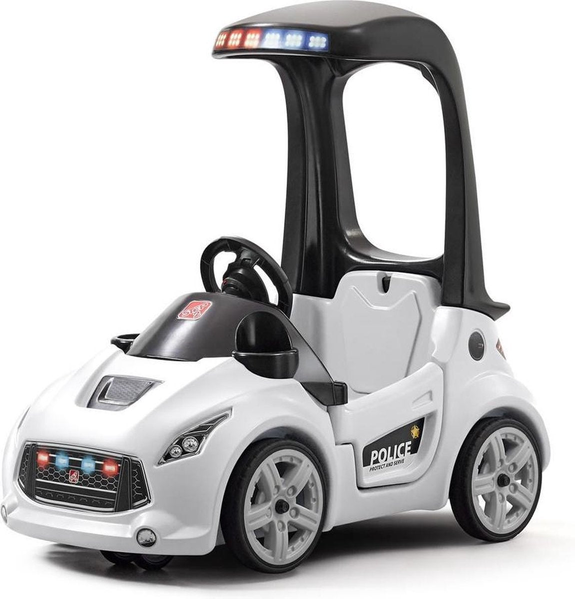 Step2 Politie Loopauto & duwauto in 1 - Turbo Coupe Interceptor - met bekerhouders