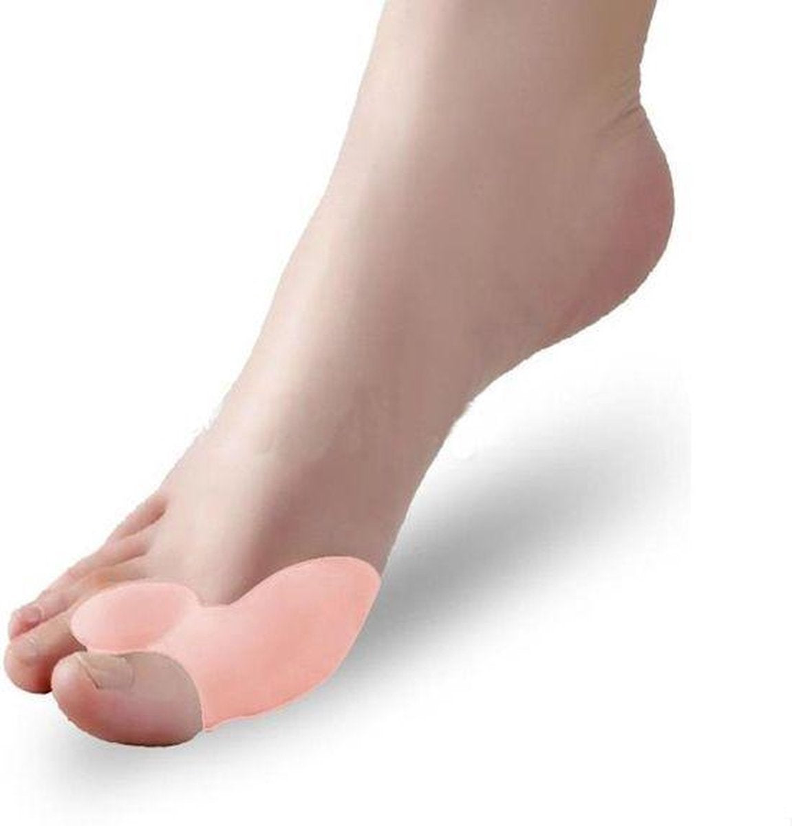 Siliconen gel teenspreider|Teen corrector|Grote teen beschermer|Teen ondersteuning|beige|1 paar (2 stuks)|EPIN
