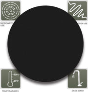 Set  van 2 ronde BBQ matten - Ronde grillmat maat 40 cm - Ronde bak mat - Ovenbeschermer - Herbruikbaar - Makkelijk te reinigen - Op maat te knippen - Skottelbraai Grill mat rond - Vis op de BBQ
