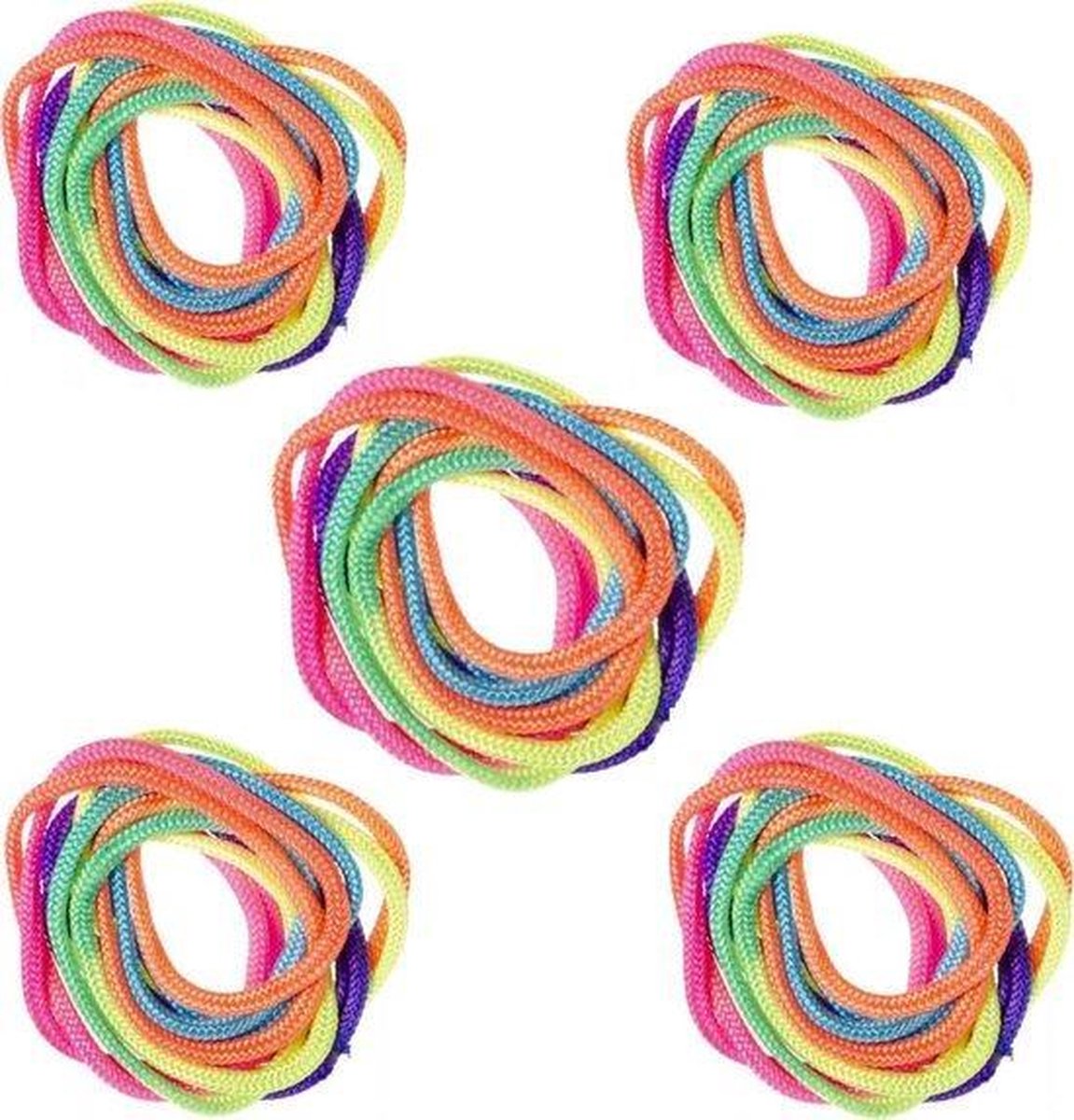 5x FG Rainbow Rope - Regenboog Touw - Vingertouw - 19cm - Regenboog