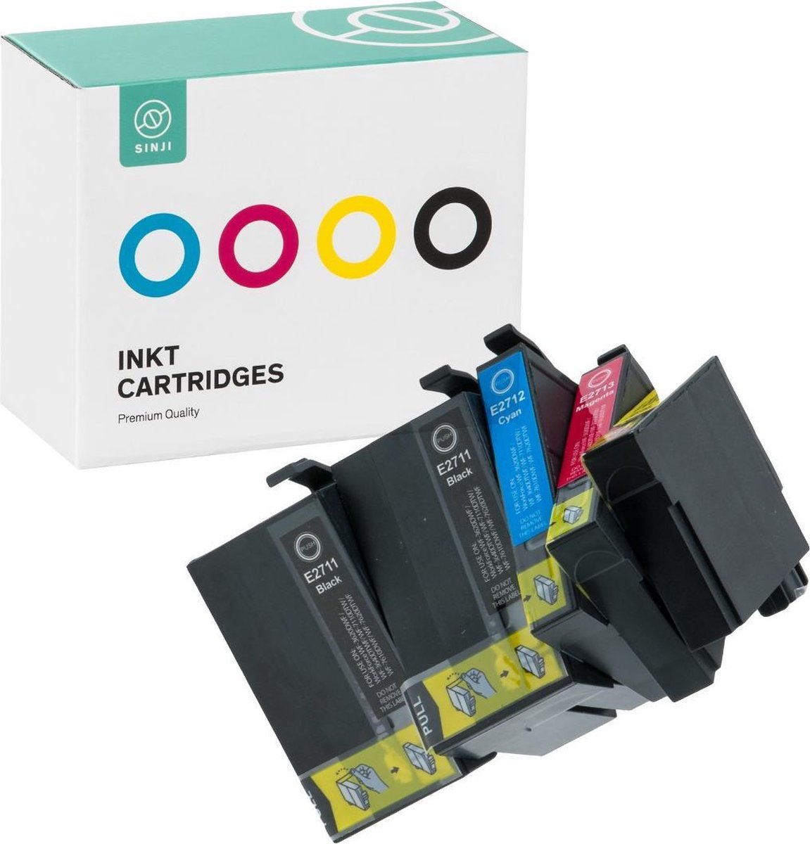 Sinji Inktcartridge voor Epson T27 (T2715) - Zwart & Kleur - Multipack -  Hoge capaciteit