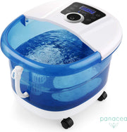 Panacea Voetmassage Bad met Afvoerslag - Instelbare Warmte - Bubbels - Reinigend Infrarood licht - Automatische Voetmassage - Voetbad met Massage - 8 Liter