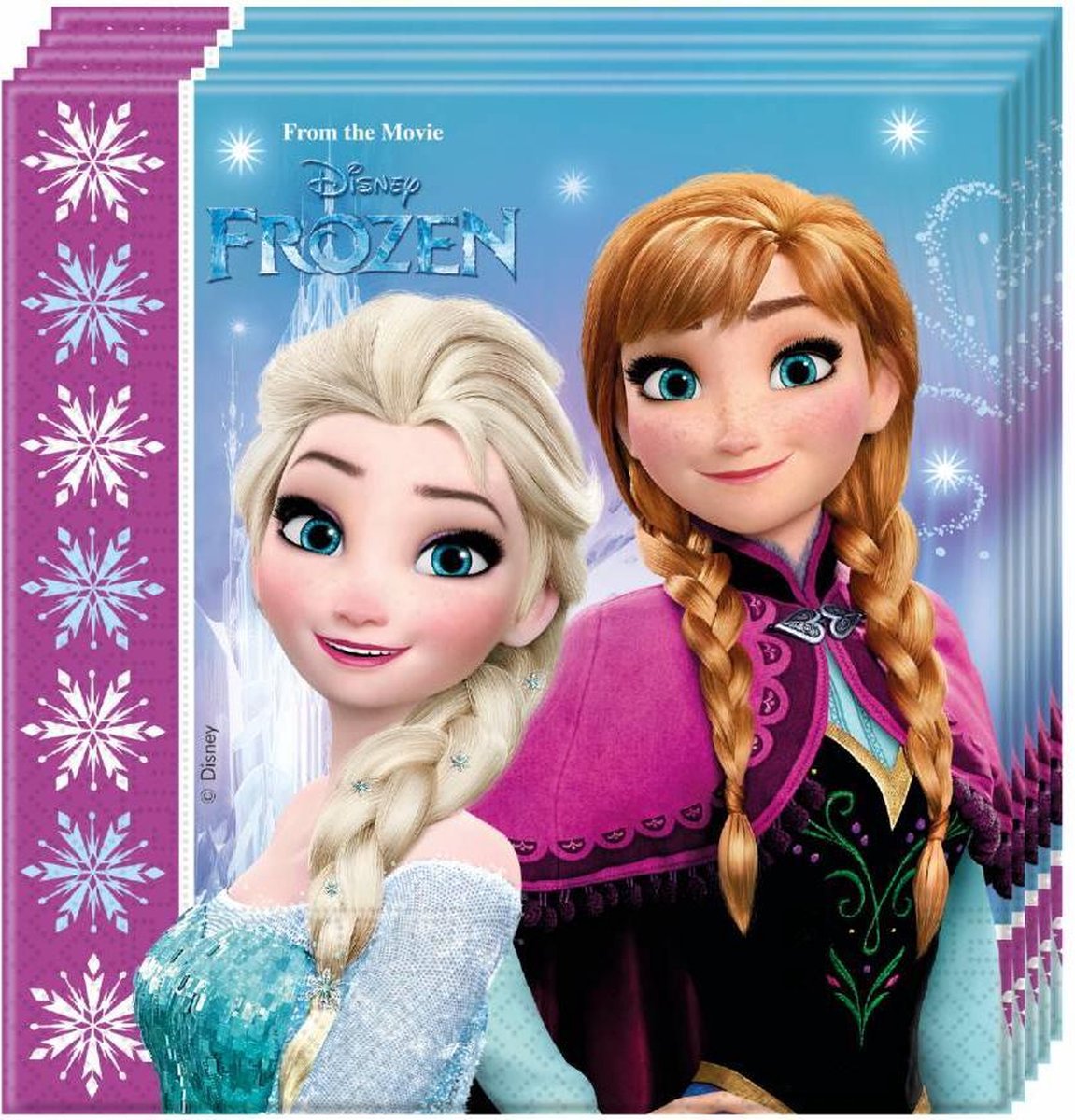 Disney Frozen-Papieren-servetten-(twee-lagen)-blauw - Maat One-size