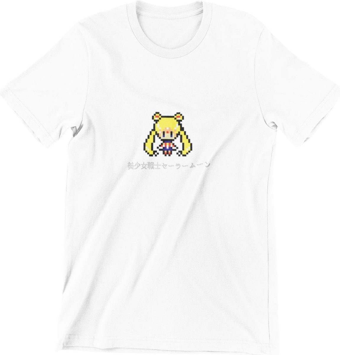Sailormoon Usagi Pixel Art  T-Shirt | Bishoujo|  Japanse Anime Manga | Kawaii Cute | Wit Maat M