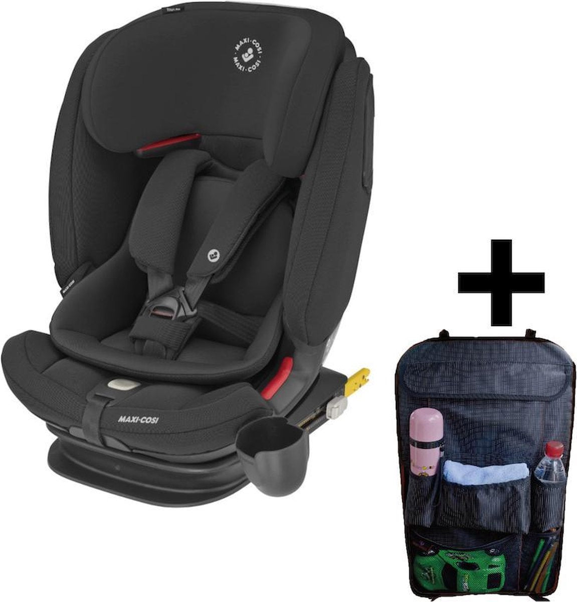 Maxi Cosi Autostoel Titan Pro Authentic Black + Gratis Auto Organiser