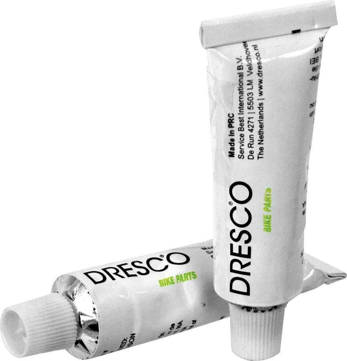 Dresco Bandenplak Solutie Sneldrogend 10 Ml Wit 2 Stuks