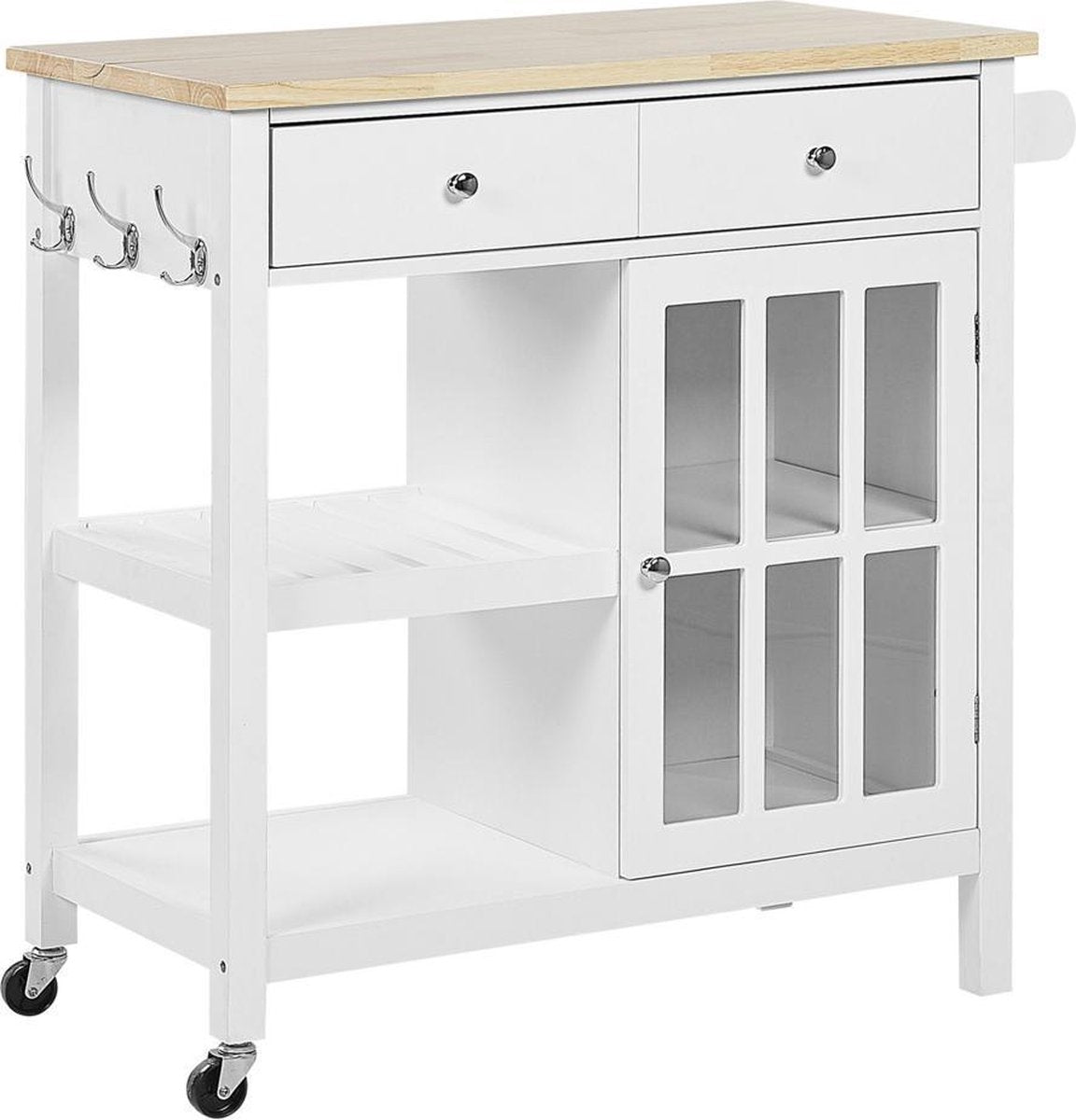 Beliani GENOA - Keukentrolley - wit - MDF