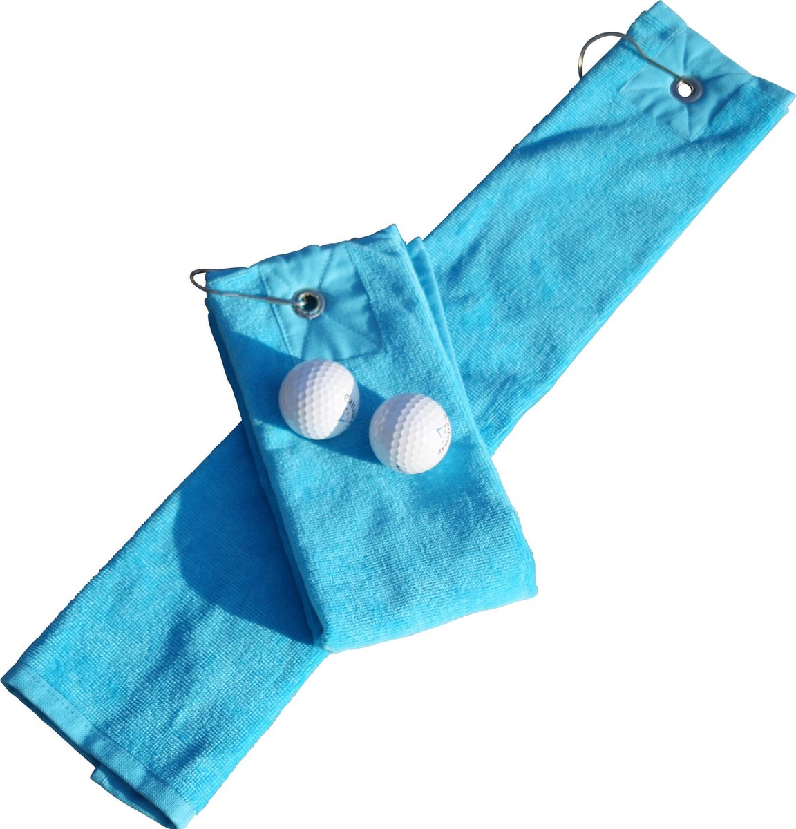 A&R Golf Handdoekje DeLuxe Velours Aqua Blue 400 gram - set 5 stuks