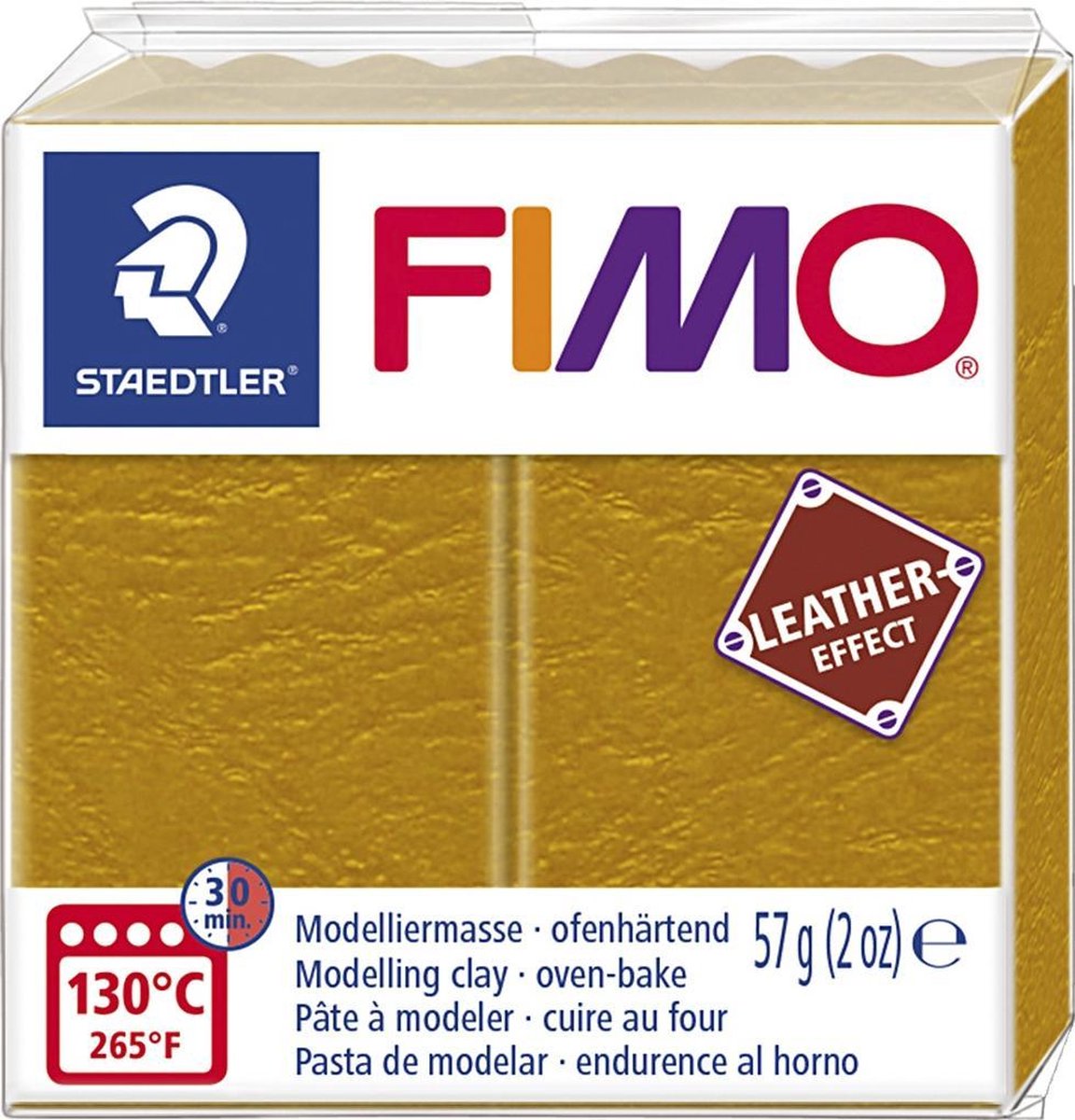 Fimo Effect leather 57 g oker 8010-179