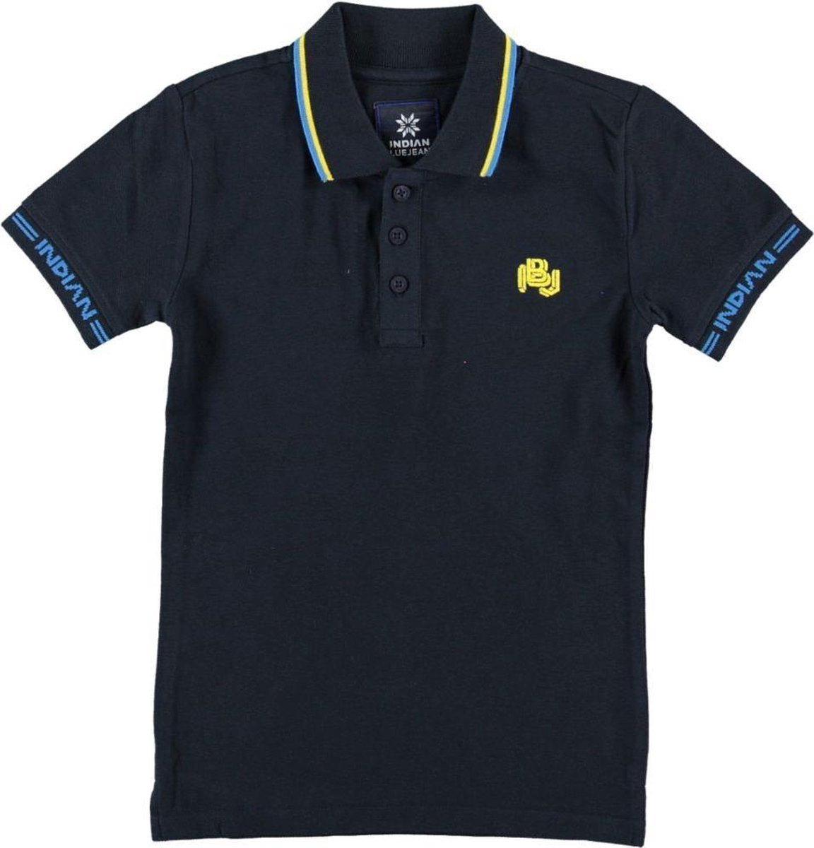 Indian blue jeans donkerblauwe jongens polo - Maat 128