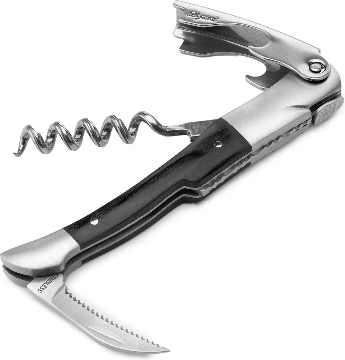 Laguiole Kurkentrekker - Wijnopener - Flessenopener - RVS