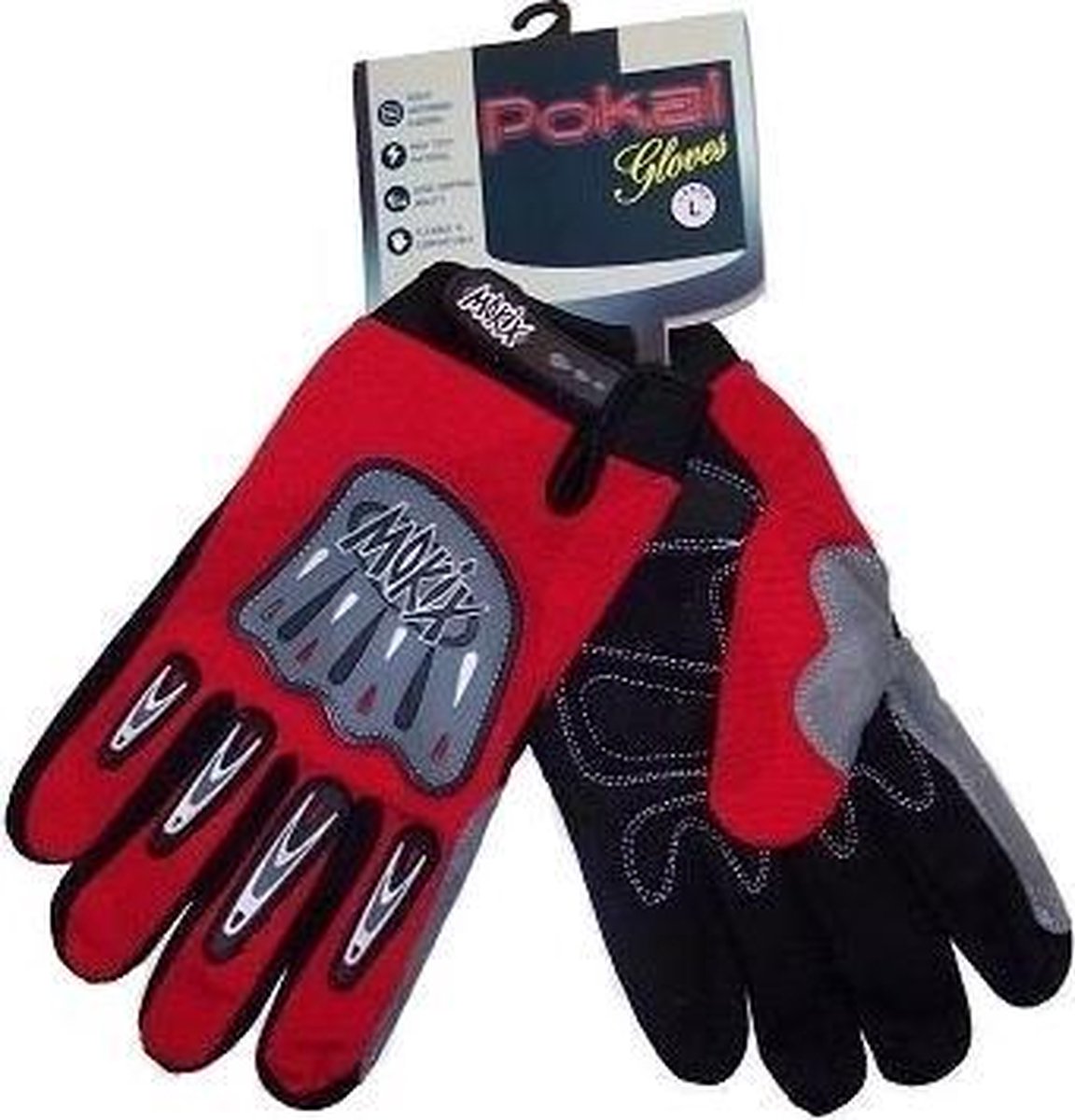 Crosshandschoenen Mokix rood