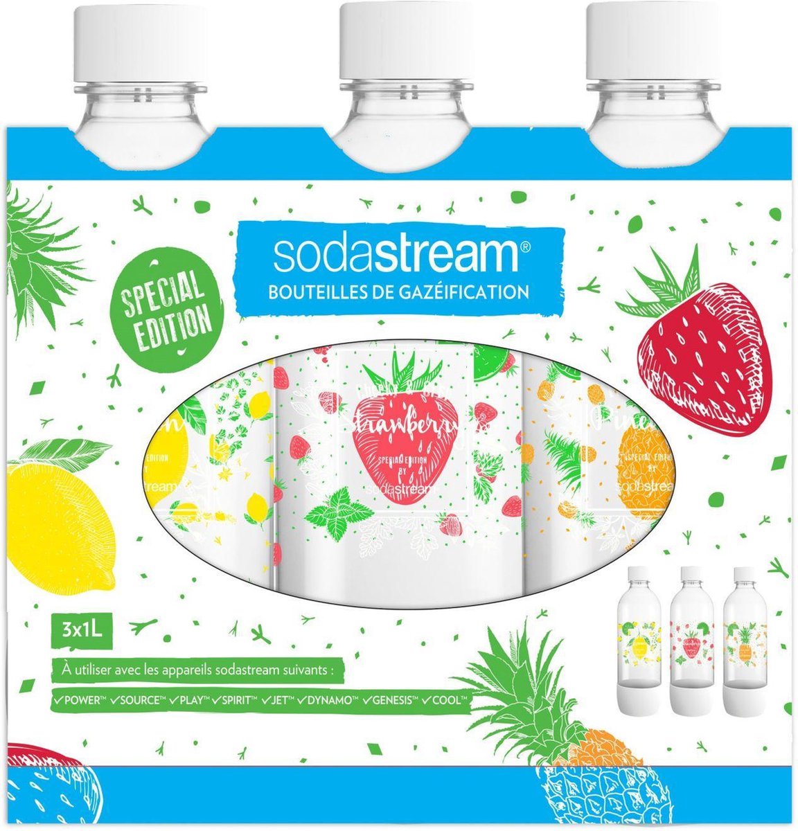 SodaStream Drinkflessen - 3x1 l
