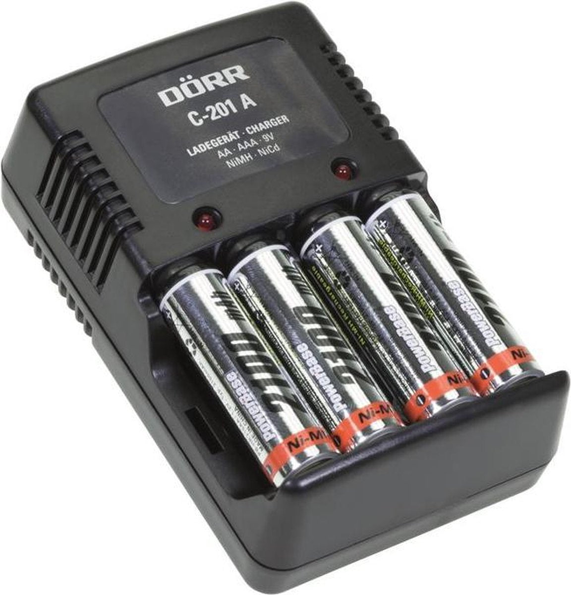 Dorr Universele Plug in batterijenoplader met 4 x 2100 mAh NIMH AA