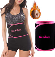 Needum ® Zweetband voor de Buik – Afslankband - Afslankbroek – Sauna Belt – Sweat Belt – Buikband afvallen – Zweetband Buik – Afslankriem voor Fitness/Hardlopen/Gewichtheffen - Sport Band - Unisex – Man/Vrouw – Roze