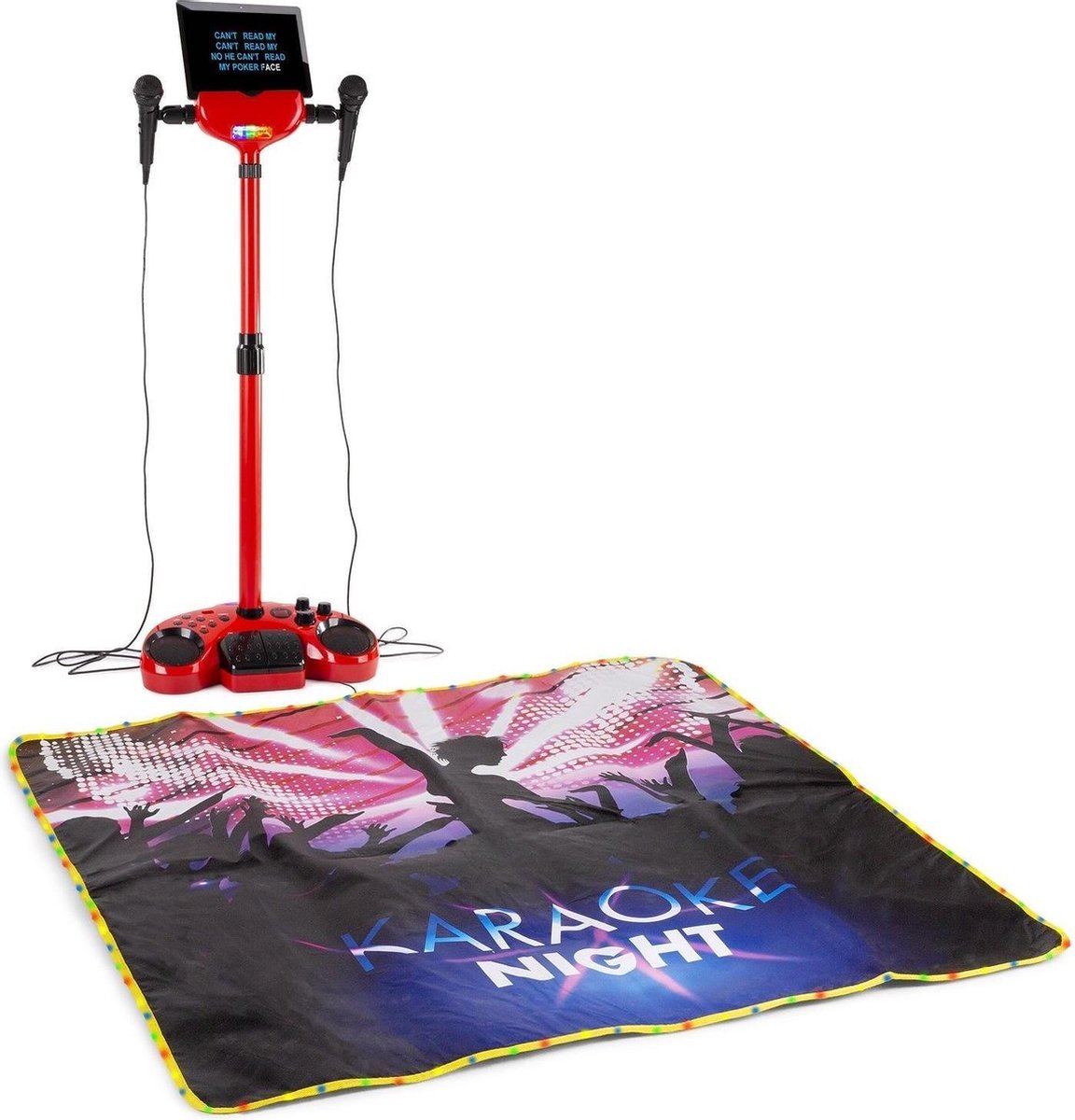 Karaoke set met microfoon - Fenton KSM15R - Karaoke set met 2x karaoke microfoon met echo