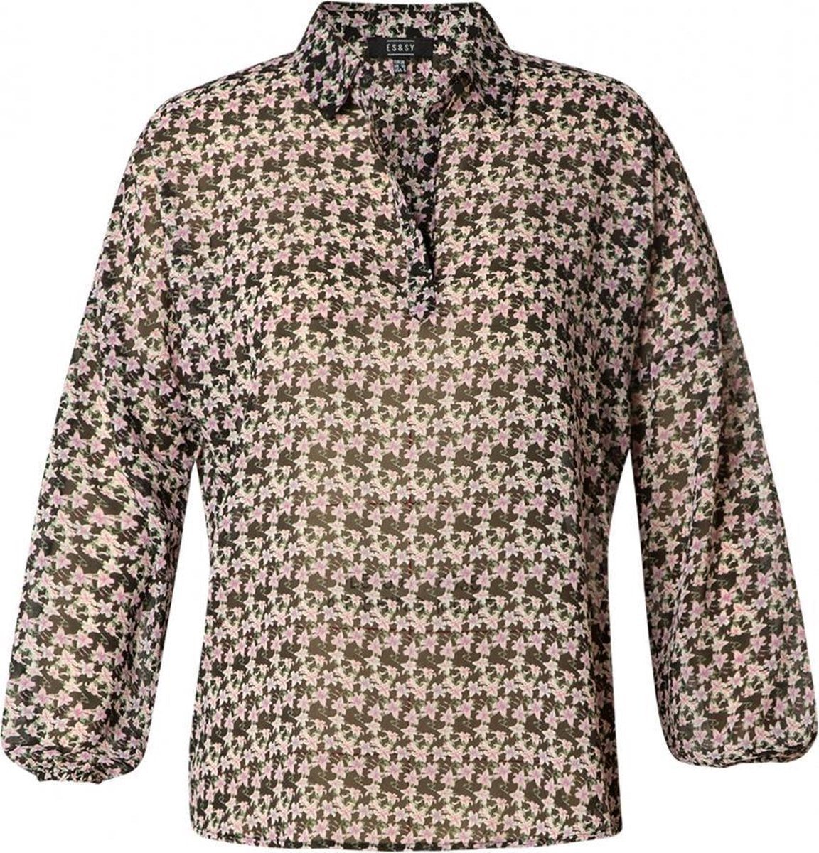 ES&SY Rianne Blouse - Black/Pink - maat 38
