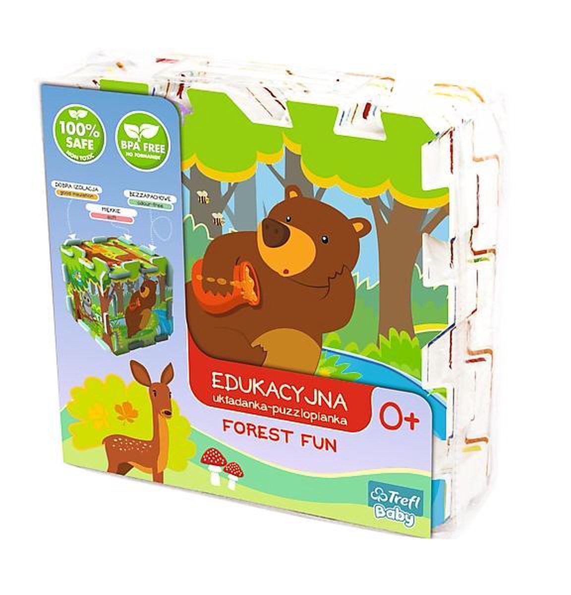 Foam vloerpuzzel - Plezier in het bos Puzzel