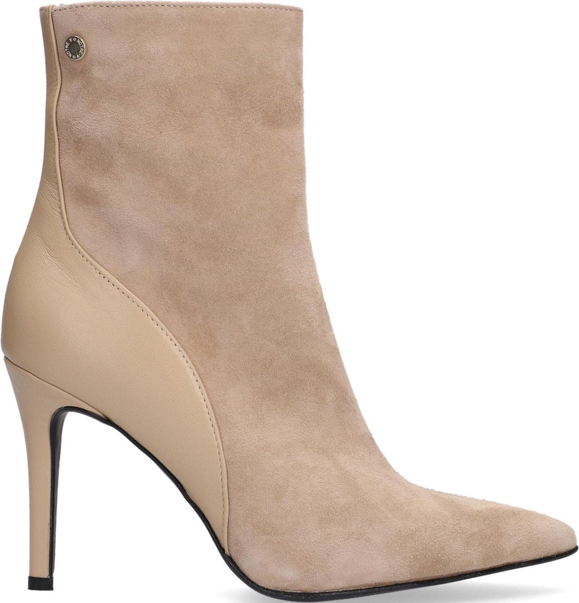 Notre-V 17535 Enkellaarsjes - Enkelboots - Dames - Beige - Maat 39