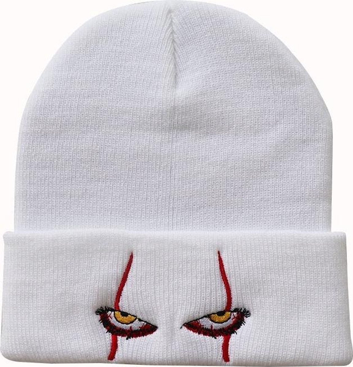 Demon Eyes Muts – Beanie – Wintermuts - Dames - Heren – Wit