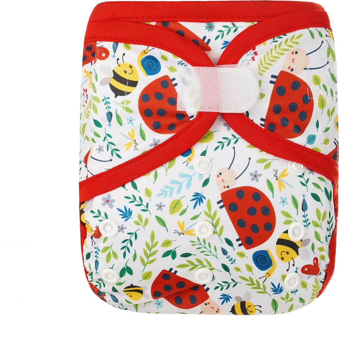 HappyBear - Luierbroekje Lieveheersbeestje | 4-15kg - Wasbaar - Onesize - Wasbare luiers - Overbroekje
