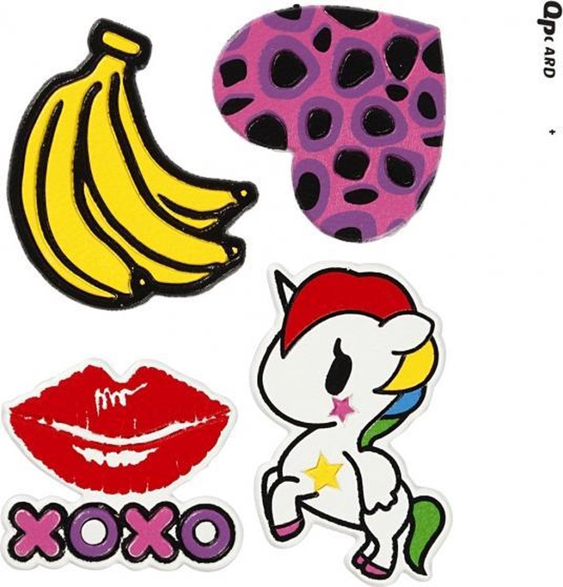 Zachte Stickers \'xoxo\' 4 Stuks