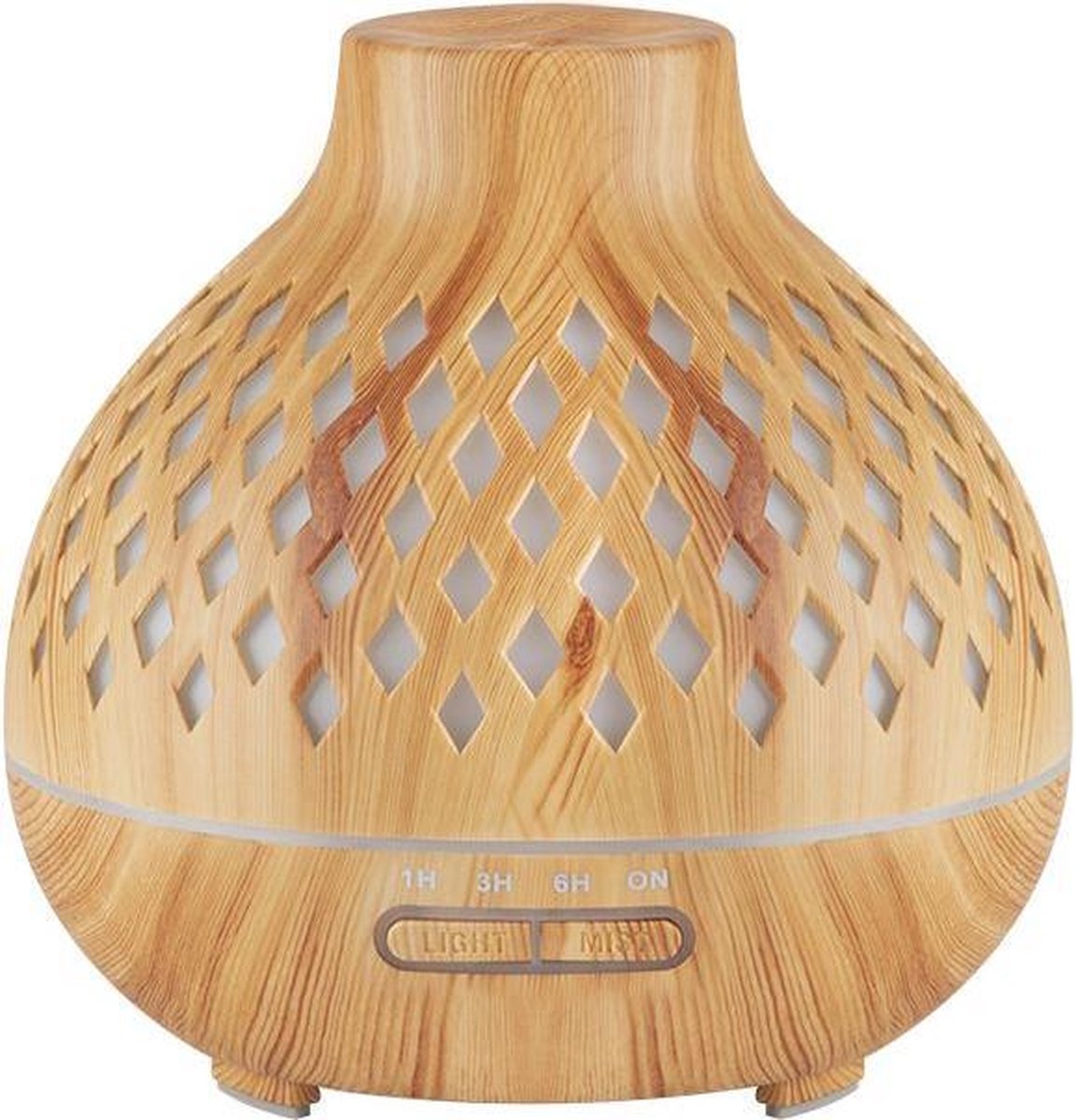 ACTIVE Aroma Diffuser Luchtbevochtiger Spa 10 Licht Hout 400ml + Timer