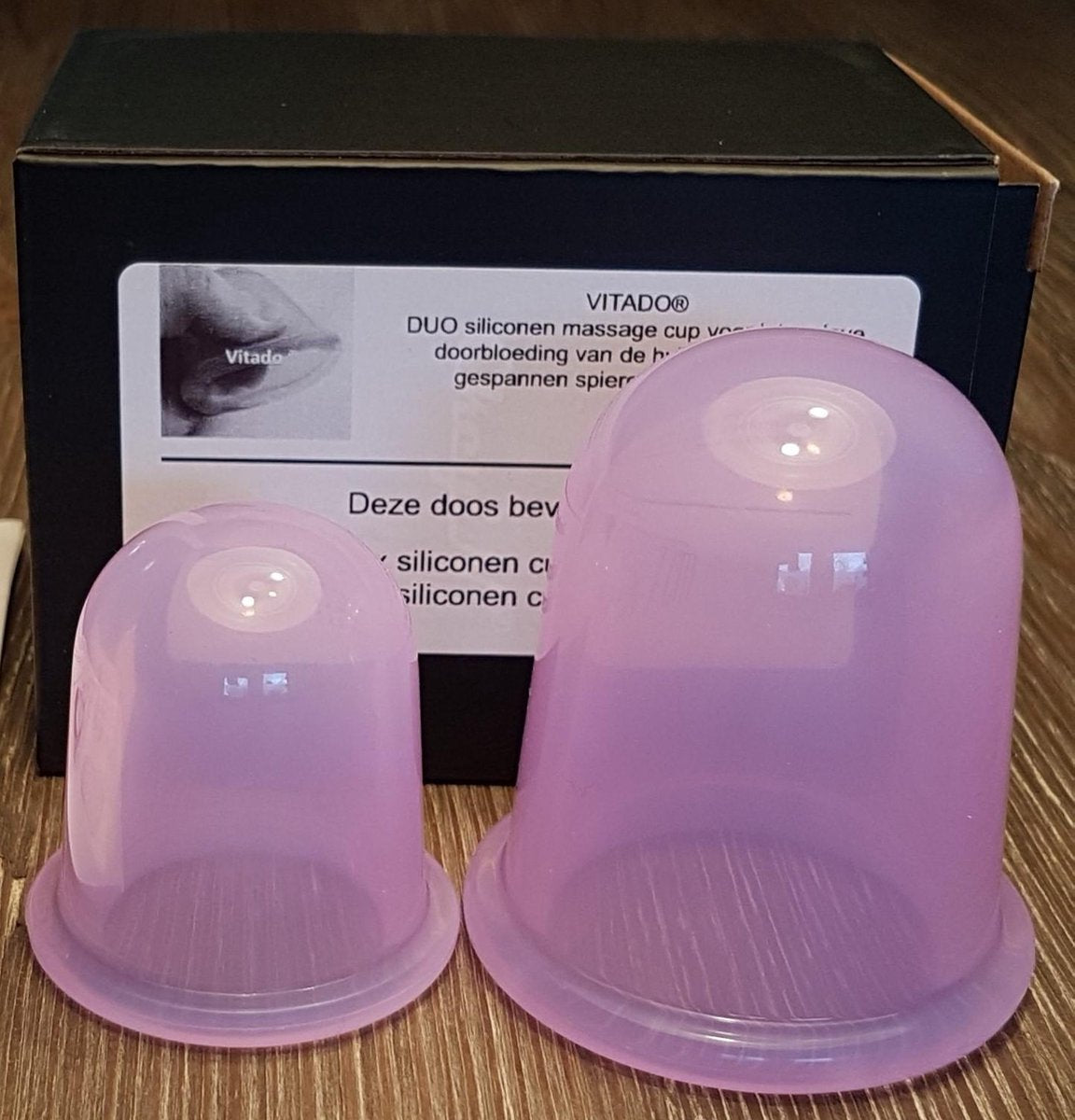 Anti cellulite Cups DUO voor benen en billen – Cellulitis Cups – Lichaam & Gezicht – Vacuüm Massage Cups – Silicone Cuppingset – PAARS – 2 Stuks - 1 Medium 5.5 cm - 1 Large 7.0 cm DUO set PAARS
