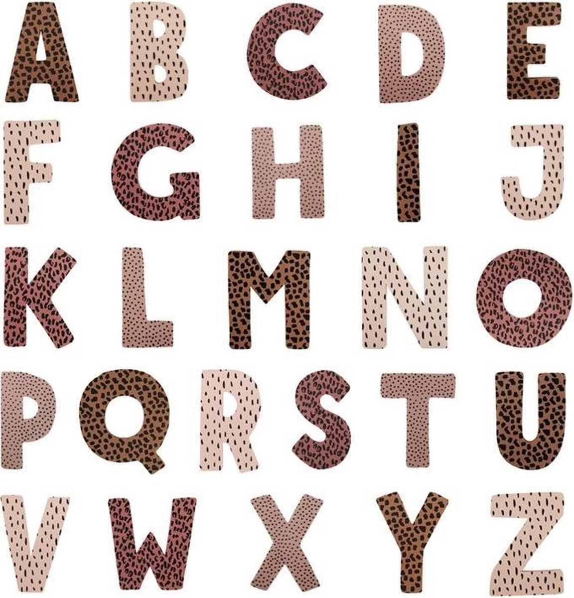 vanPauline badletters roze 26 stuks Roze