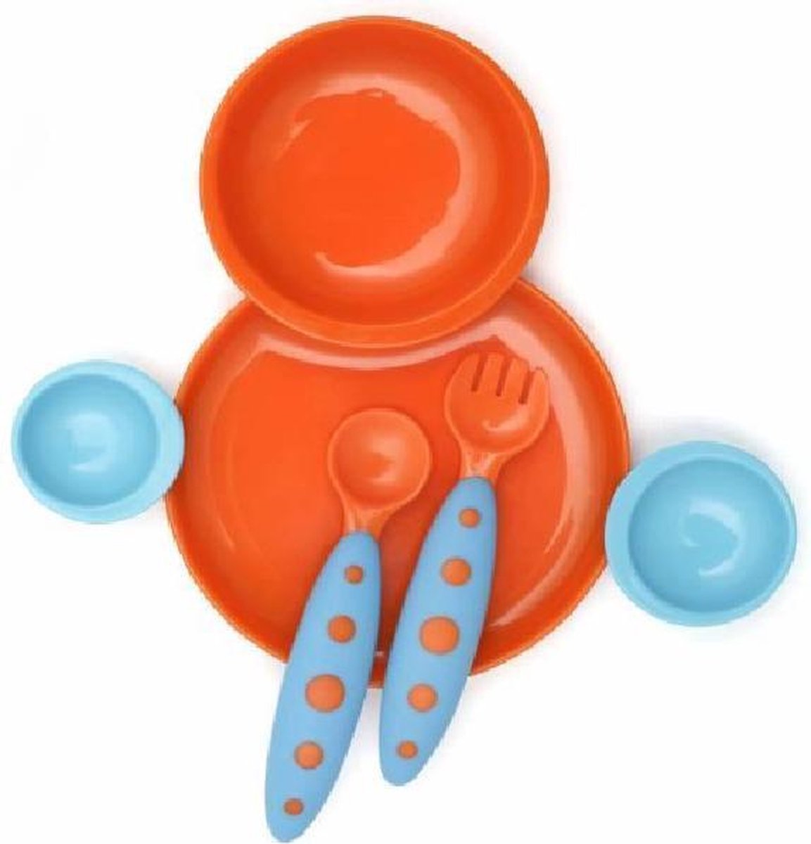 Boon - Groovy eetbordje bestek oranje