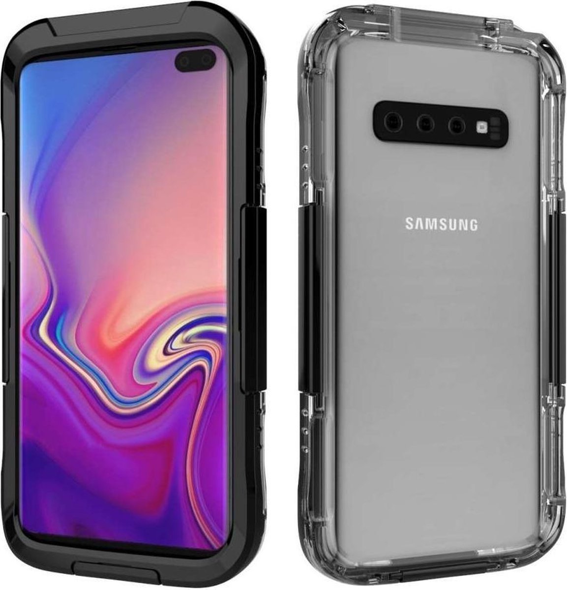 Waterproof hoesje voor Samsung Galaxy S10 - zwart