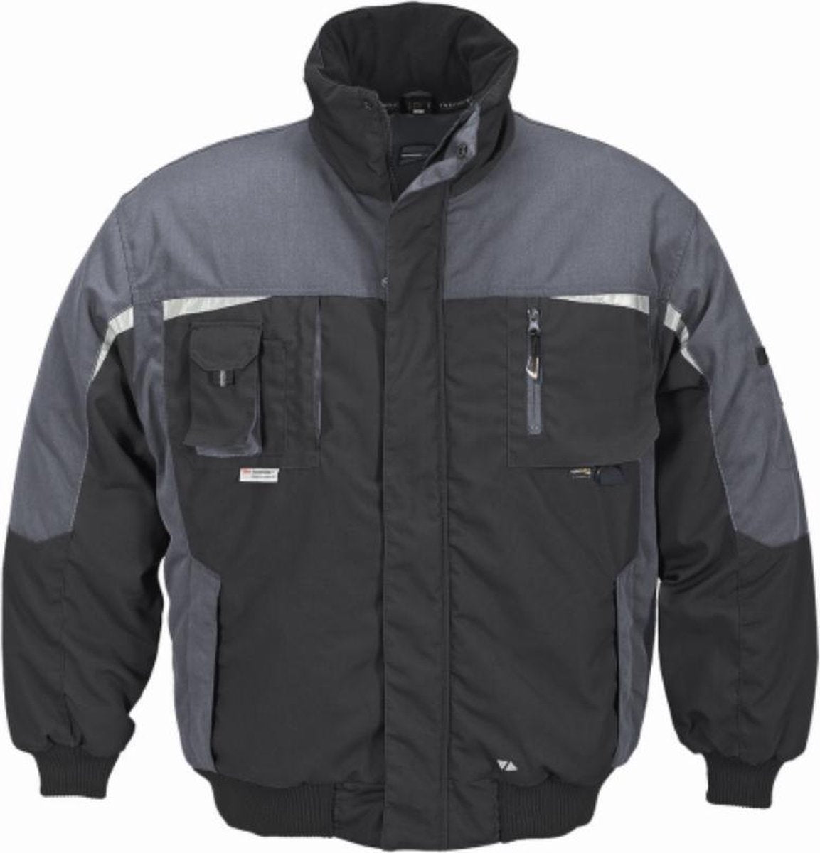 Herenjas blouson Oslo voor werk en vrije tijd zwart/grijs maat XXXL